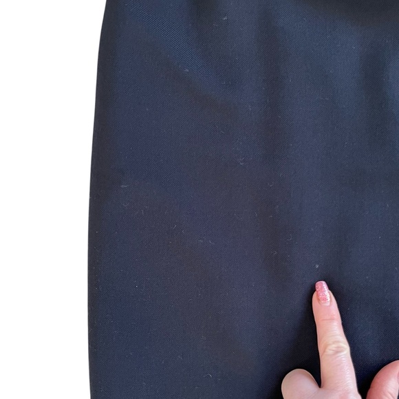 Vintage Mr Jax High-Waisted Navy Knee-Length Wool Lined Pencil Skirt Fits Size 8 - Picture 7 of 11
